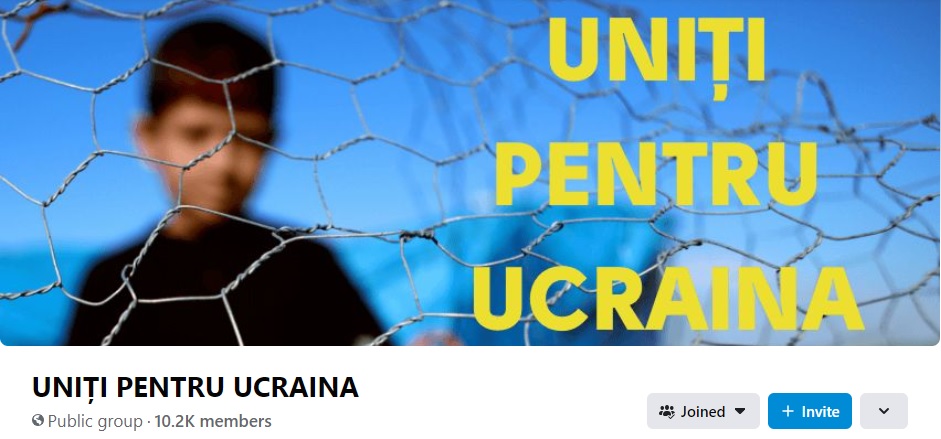 „Uniți pentru Ucraina”, grupul de Facebook la care aderă oră de oră mii de membri. Românii oferă cazare, medicamente și hrană refugiaților