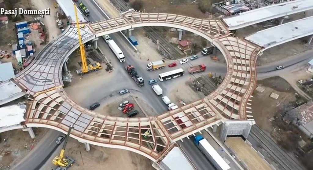 GALERIE FOTO | Cum arată acum Pasajul Domnești de pe Centura Capitalei. Se lucrează deja la ultima rampă de acces