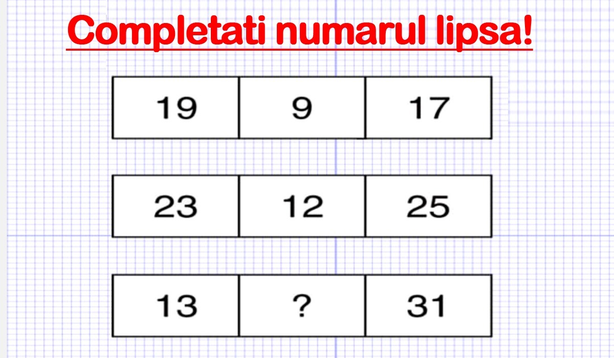 Test de inteligență de rezolvat în 30 de secunde | Ce număr lipsește?!