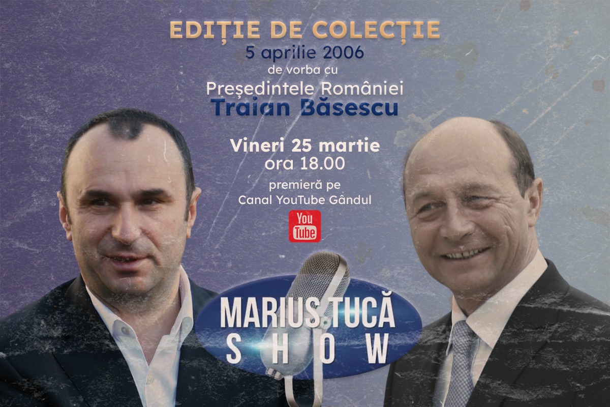 Traian Băsescu, invitat la „Marius Tucă Show”, vineri, de la ora 18:00