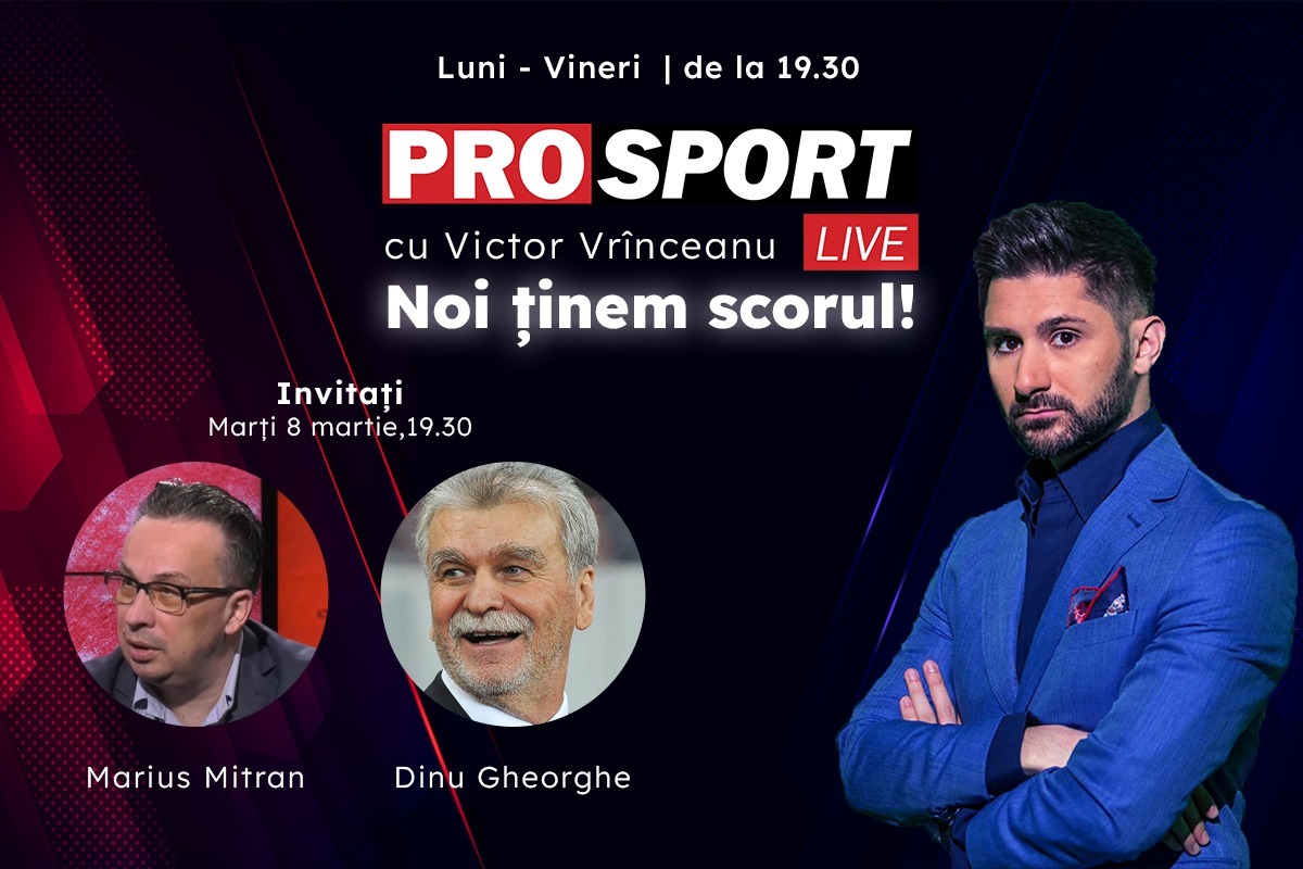 ProSport Live, o nouă ediție premium pe prosport.ro! Dezbatem cele mai importante subiecte din sport românesc: lupta la titlu, „războiul” din play-out și convocările controversate de la naționala României