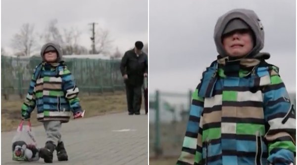 VIDEO| Imaginea copleșitoare a războiului. Momentul în care un băiețel trece granița singur și plânge