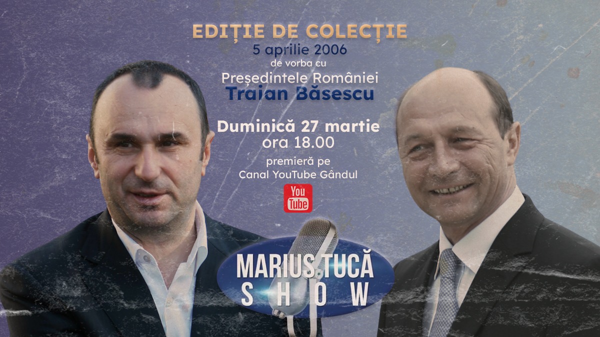 Traian Băsescu, invitat la „Marius Tucă Show”, duminică, de la ora 18:00