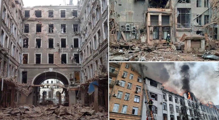 Noi bombardamente în centrul Kievului și în Harkov, în noaptea de miercuri spre joi. Mai multe școli, o catedrală și magazine spulberate de atacurile aeriene