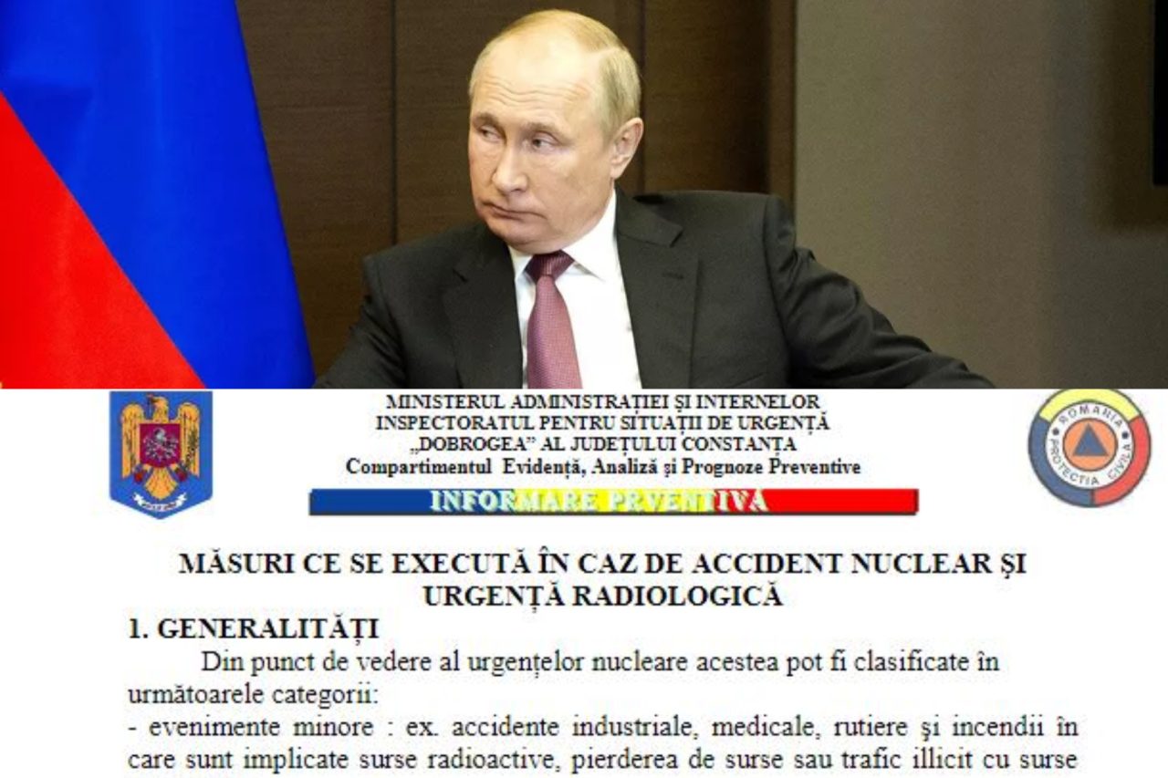 Amenințarea lui Putin. Românii primesc broșuri cu măsuri ce se execută în cazul unui accident nuclear