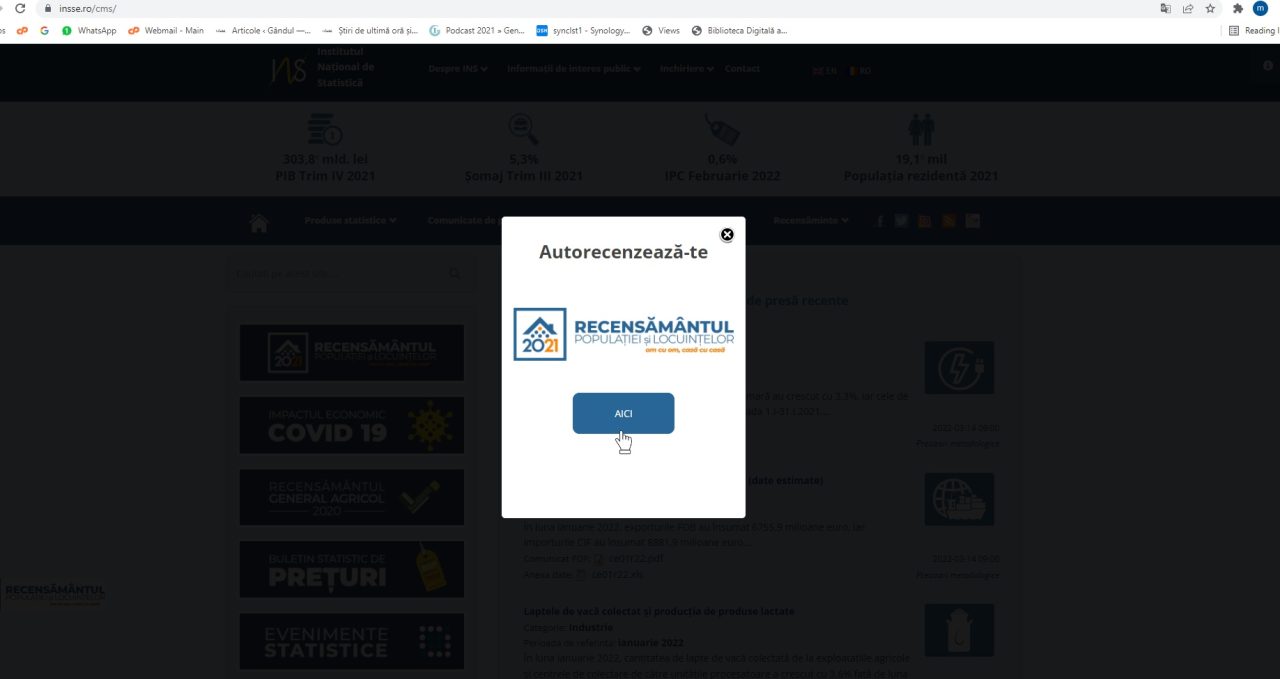 A început autorecenzarea populației. Pașii care trebuie făcuți pentru înregistrare