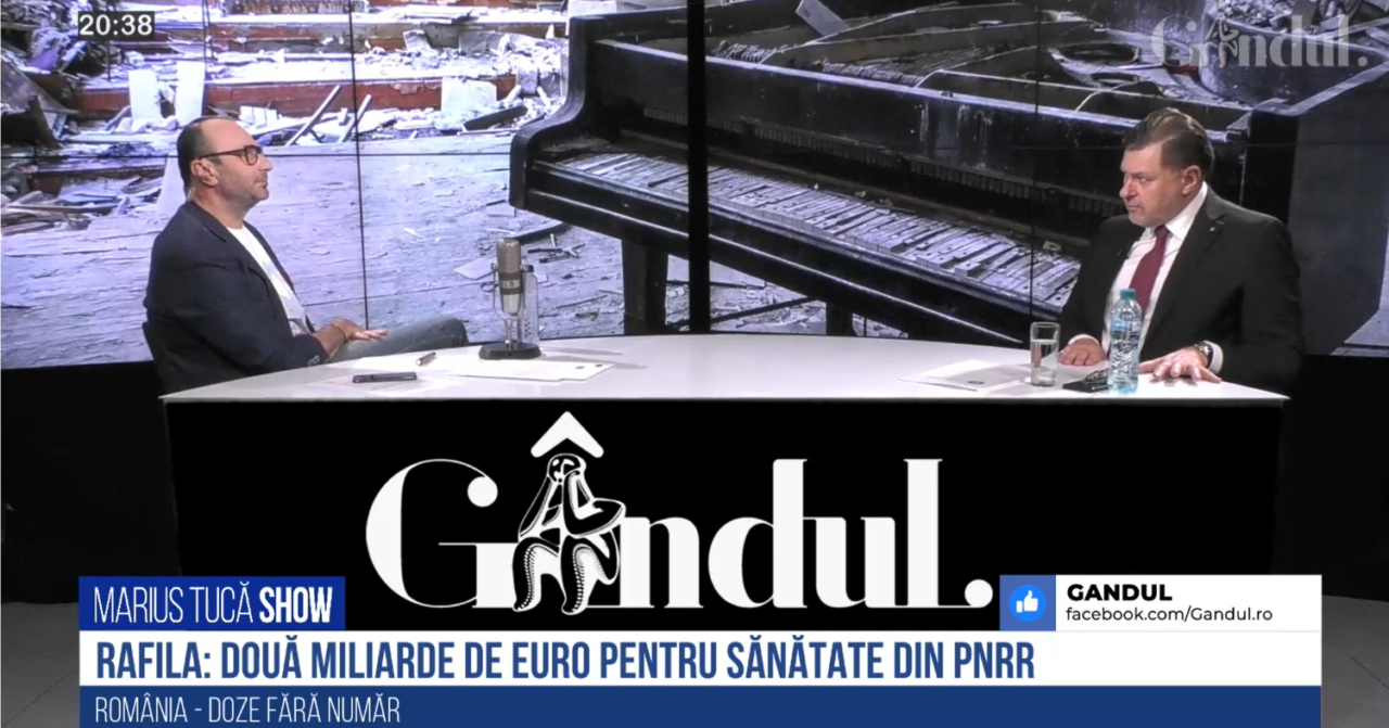 VIDEO Cu câți bani din PNRR „tratăm” sănătatea românilor? Alexandru Rafila: „Din PNRR putem să facem 25 de obiective. Nu este o sumă foarte mare, două miliarde și ceva de euro…”