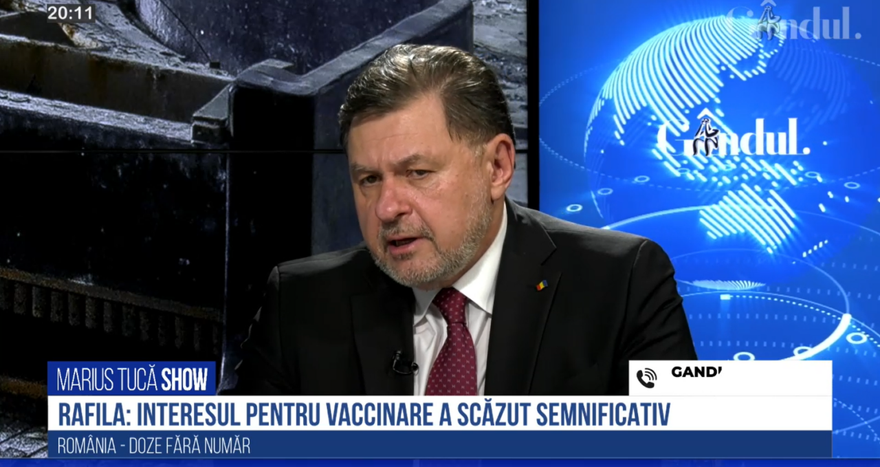 VIDEO  Alexandru Rafila, ministrul Sănătății: „S-a ajuns în situația în care față de tulpina Omicron protecția s-a apropiat de zero. Luăm niște vaccinuri, nu le utilizăm, le distrugem și le și plătim”