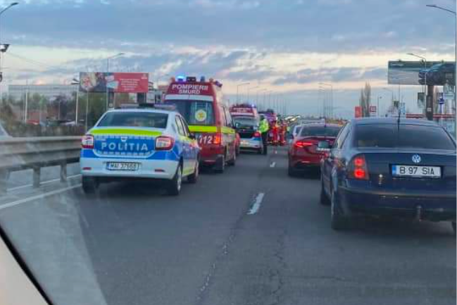 VIDEO | Accident grav pe Șoseaua București Ploiești, în apropiere de IKEA