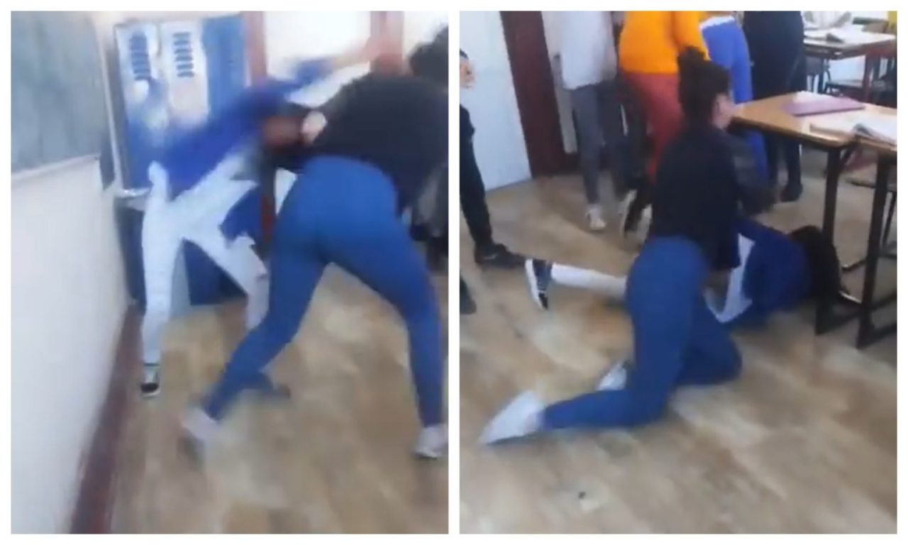 VIDEO| Elevă din Brașov, lovită cu bestialitate de o colegă, chiar în sala de clasă. Agresoarea a pus-o la pământ și a lovit-o cu pumnii și picioarele