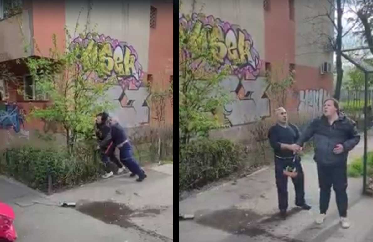 VIDEO| Imagini șocante în București. Un angajat al STB snopește în bătaie un biciclist și îi smulge șaua