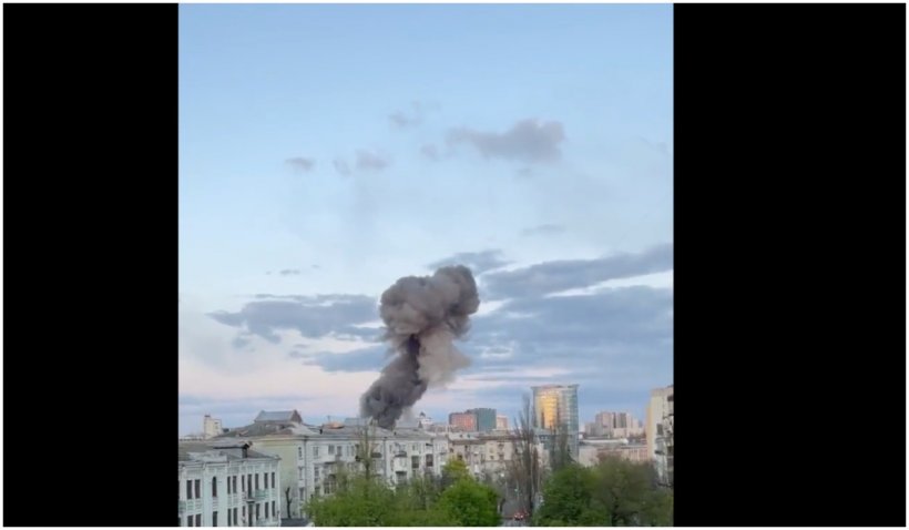 Explozii în Kiev, la finalul întâlnirii dintre secretarul general al ONU și preşedintele Ucrainei. Primarul Vitali Kliciko îi acuză pe ruși că au lansat două rachete