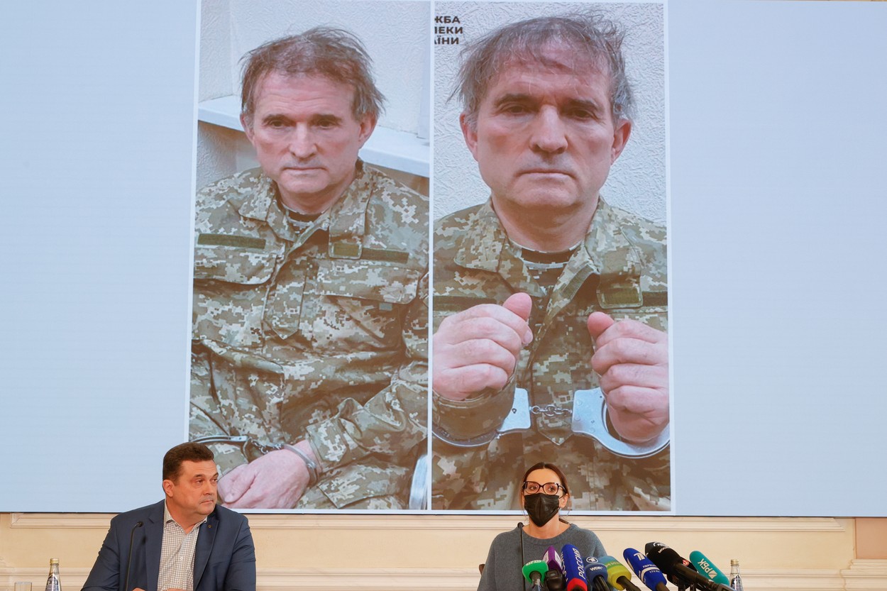 Soția lui Viktor Medvedchuk, apropiatul lui Vladimir Putin reținut în Ucraina, spune că acesta a fost bătut în timpul interogatoriilor