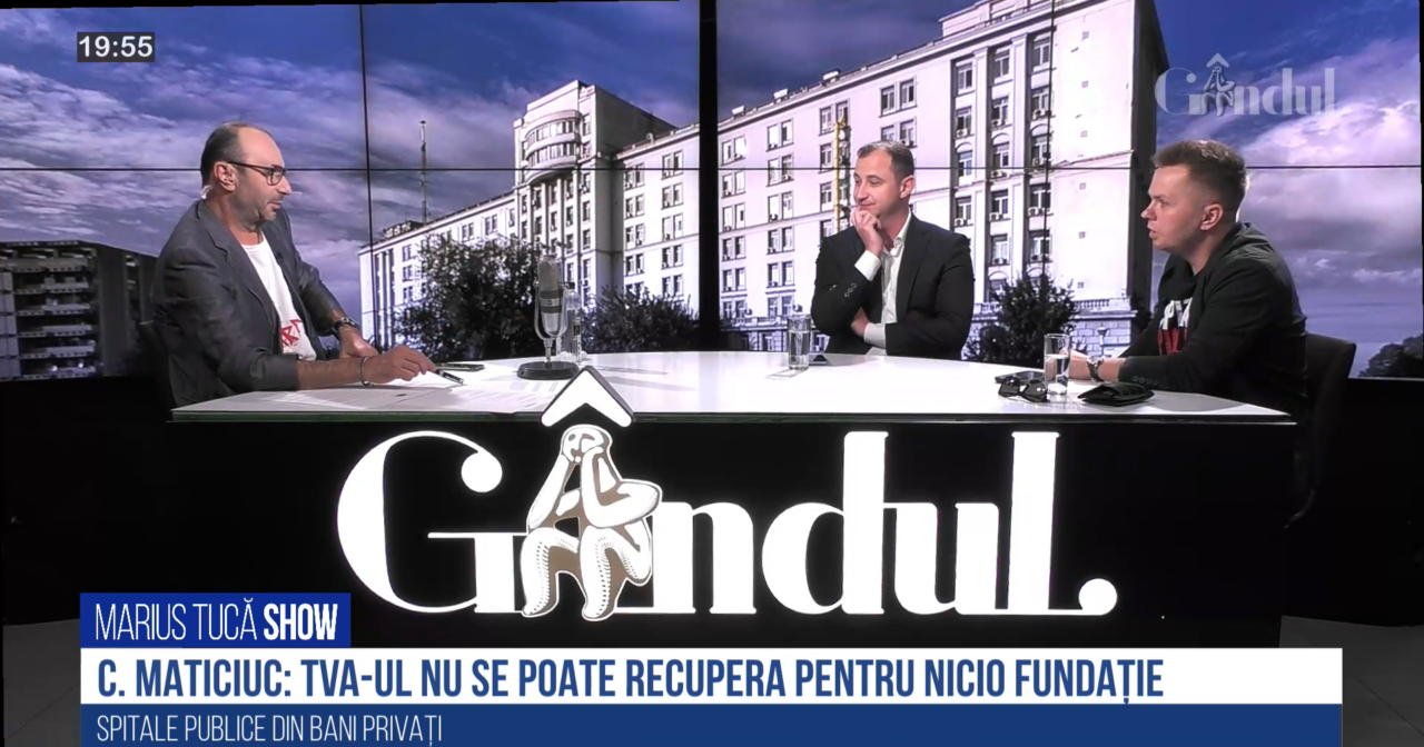 VIDEO Codin Maticiuc, despre modificarea legii referitoare la rambursarea TVA pentru fundații: „Vreau să las această lege și încă trei legi similare care să schimbe ceva pentru următoarele ONG-uri”