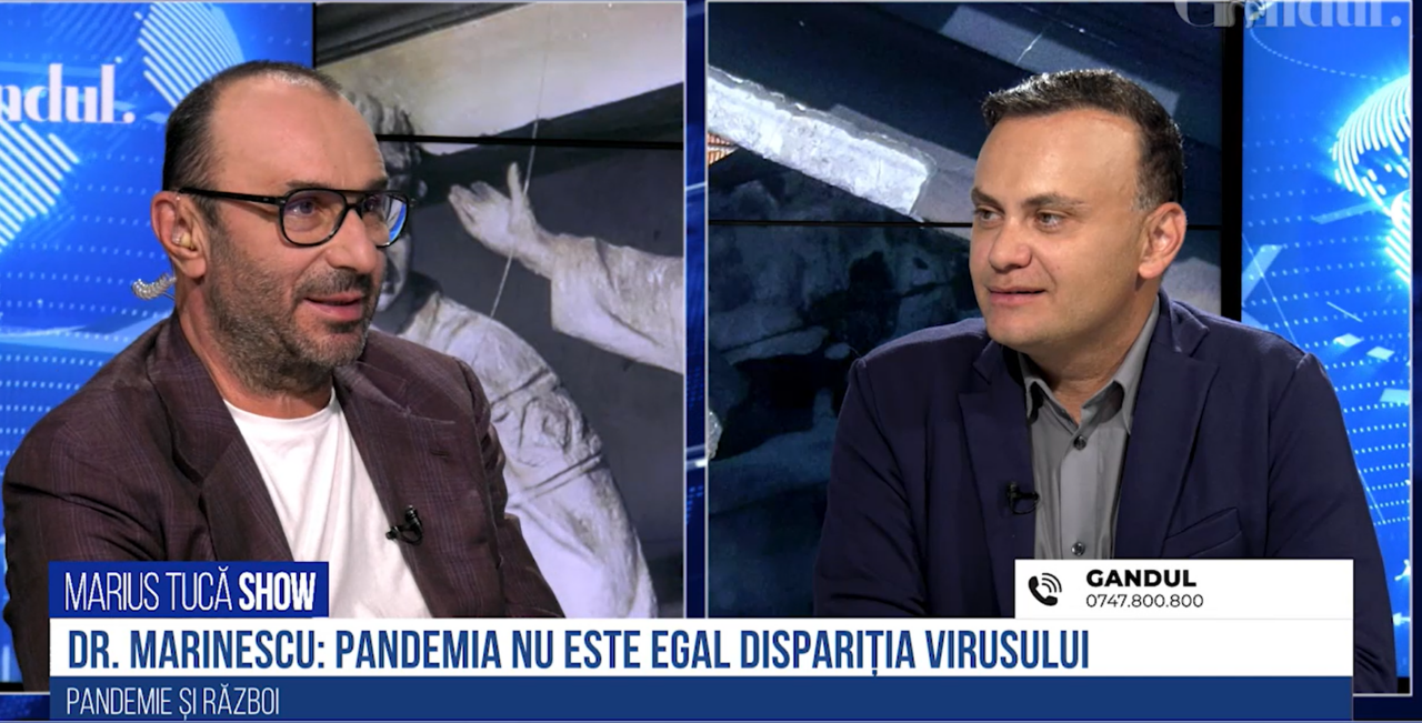 VIDEO Unde se duce virusul când se duce? Dr. Adrian Marinescu: „Pandemia nu este egal dispariția virusului. Altceva s-a întâmplat. Mediatic, când a venit războiul nu a mai fost interesantă pandemia”
