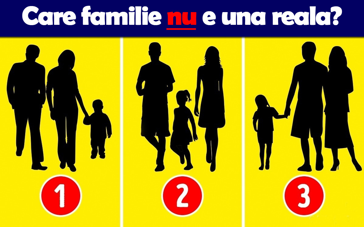 Cel mai tare test de personalitate | Care familie nu este una reală?