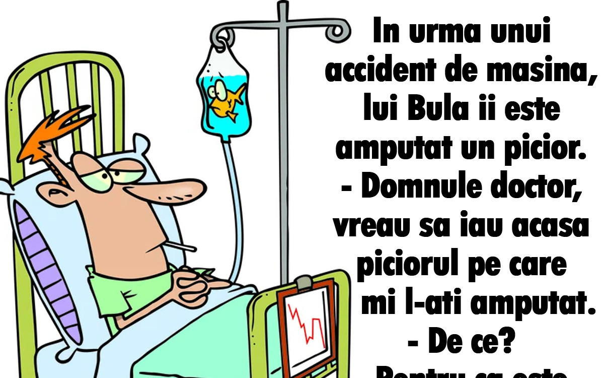BANC | În urma unui accident de mașină, lui Bulă îi e amputat un picior