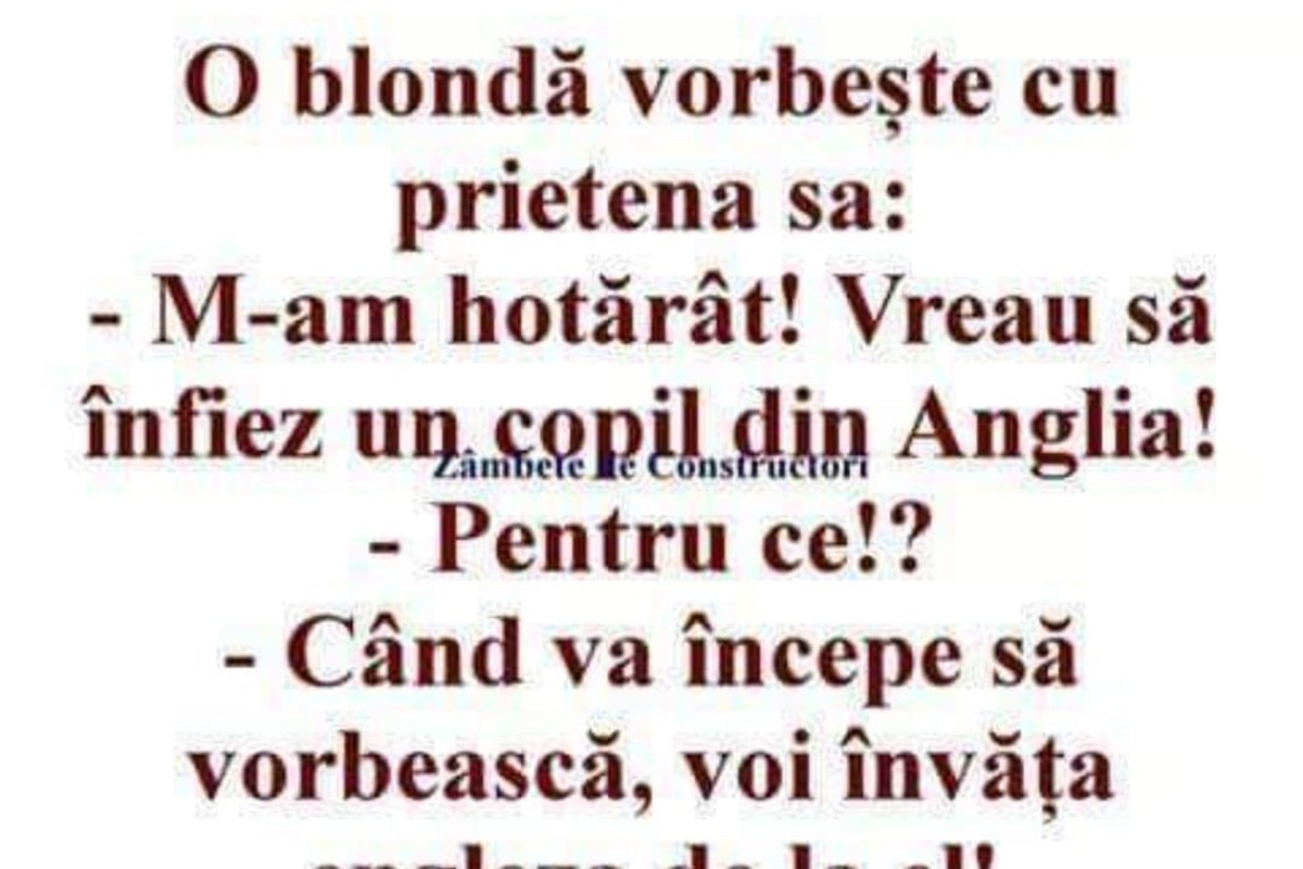 O blondă vorbește cu o prietenă: „M-am hotărât! Înfiez un copil din Anglia”