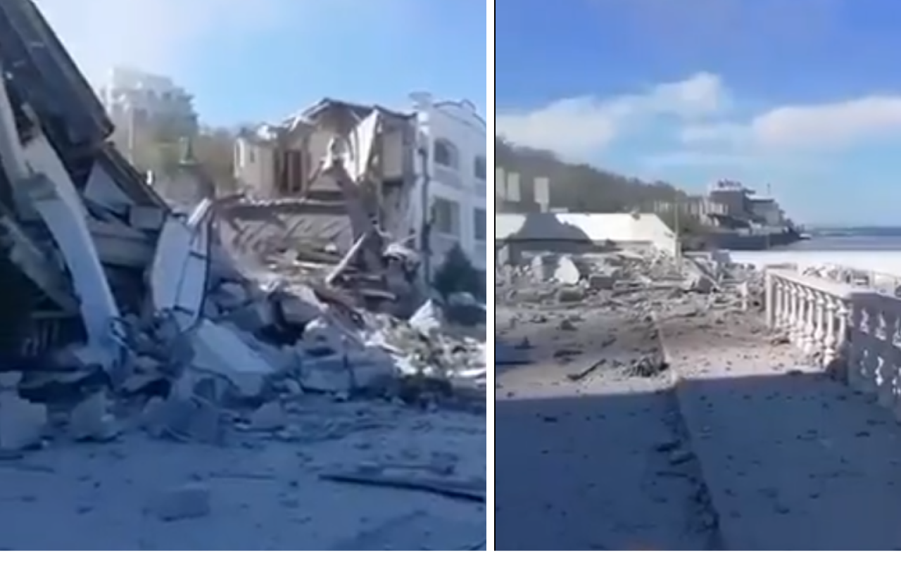 O rachetă rusească a distrus hotelul din Odesa, cunoscut ca „fortăreața elitei rusești”