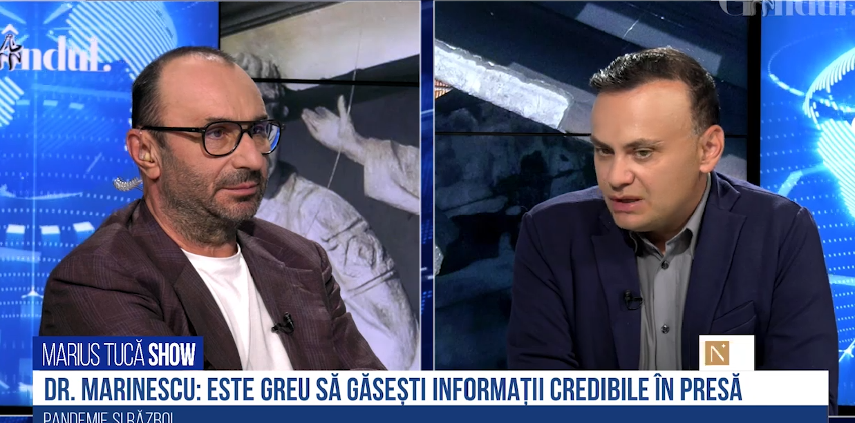 VIDEO Dr. Adrian Marinescu, despre varianta Omicron și situația de la Matei Balș: „Sunt oamenii care au o anumită vârstă, au boli cronice severe și care ajung, din păcate, și la terapie intensivă”