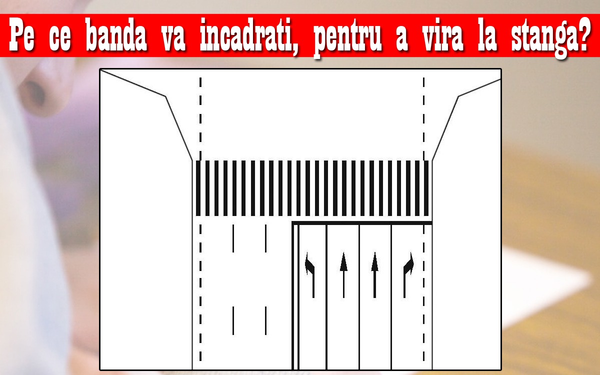 Testul auto la care doar 7 din 10 șoferi răspund corect | Pe ce bandă vă încadrați, pentru a vira la stânga?