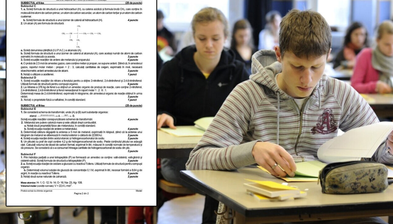 BAC 2022 | Ce subiecte au picat la chimie + baremul de corectare