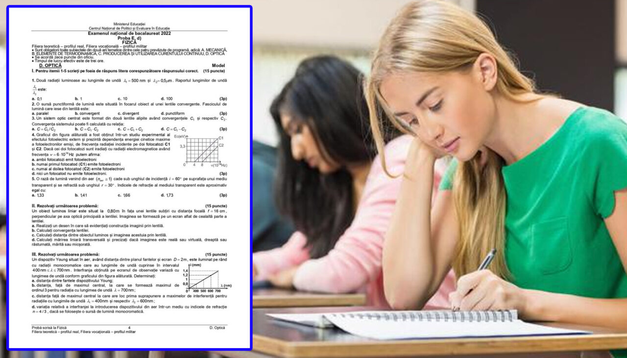 BAC 2022 | Ce subiecte au picat la fizică + baremul de corectare