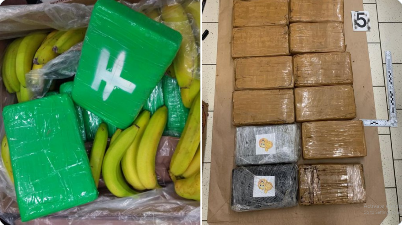 Poliția din Cehia a confiscat 840 de kilograme de cocaină ascunsă în cutii cu banane