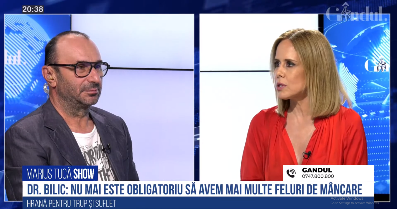 VIDEO | Dr. Mihaela Bilic: „La masă nu mai este obligatoriu, din păcate, să avem mai multe feluri de mâncare. Seara, dacă nu vrem să îi dăm organismului materie primă din care să facă ușor grăsime, eu aș elimina carbohidrații”