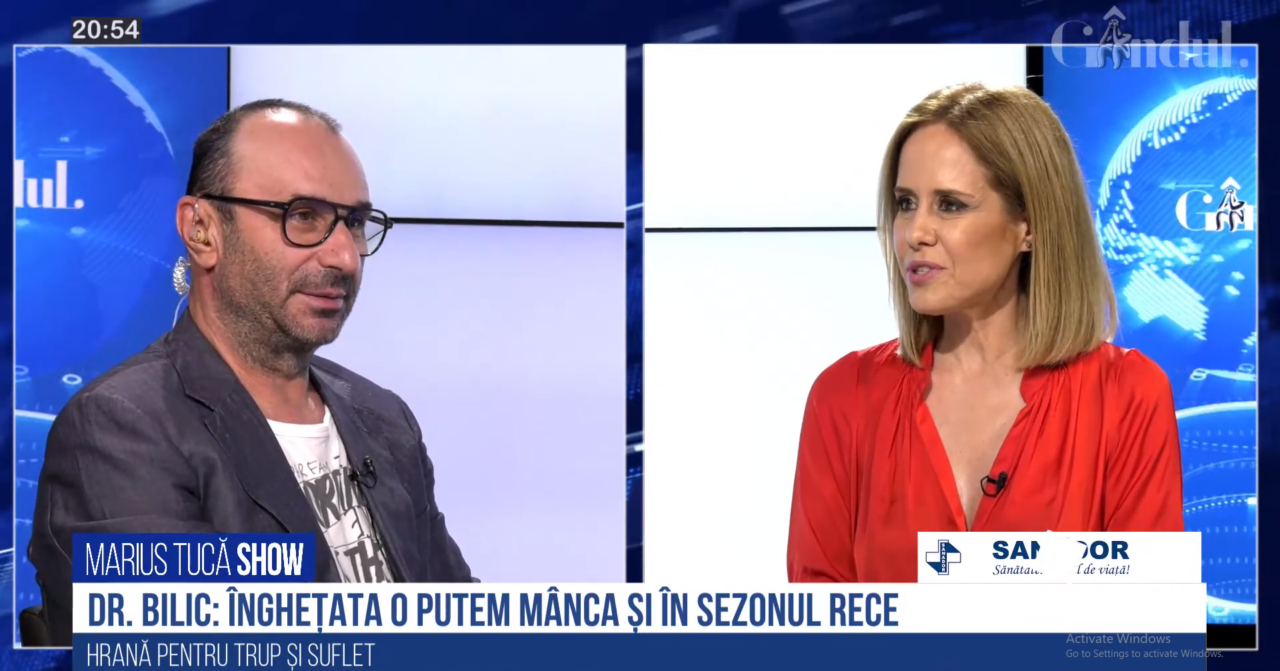 VIDEO | Dr. Mihaela Bilic: „Dulcele cel mai bun este înghețata. Eu sunt acest om căruia nu îi place apa. Mie niciodată nu îmi este sete”