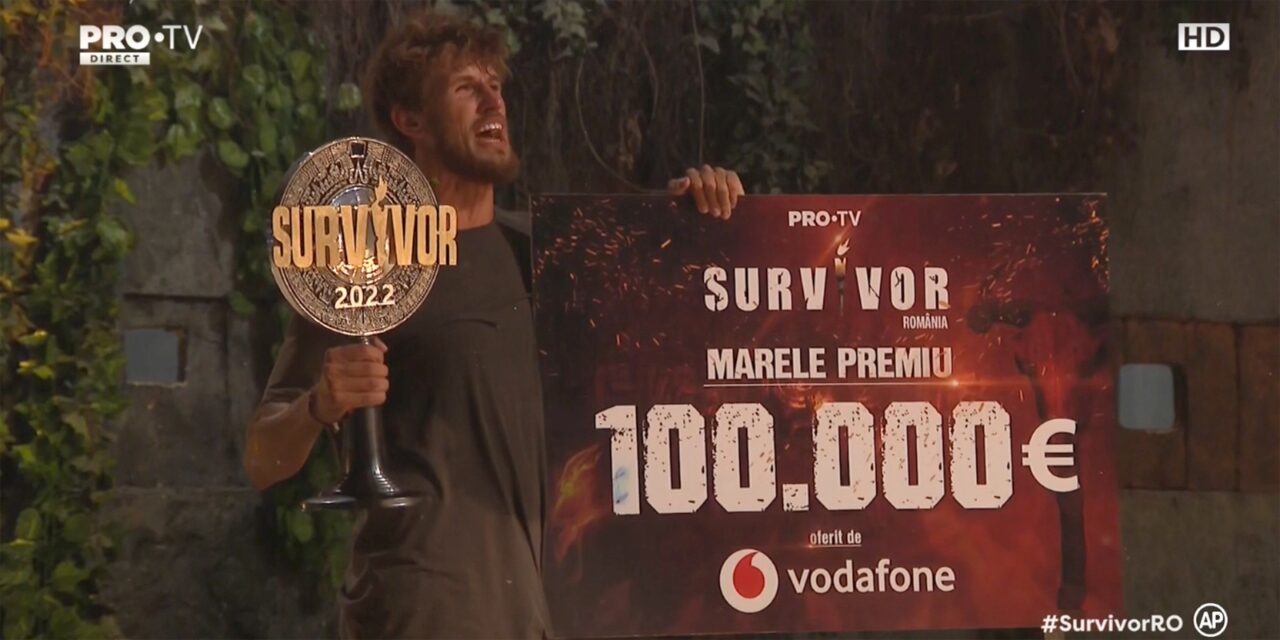 Nu ia cei 100.000 de euro! Câți bani primește Alex Delea, de fapt, pentru că câștigat Survivor România 2022 de la Pro TV