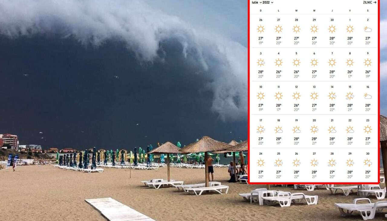 Meteorologii Accuweather au modificat prognoza. Temperaturi bizare în luna iulie în Mamaia, Vama Veche și Eforie Nord