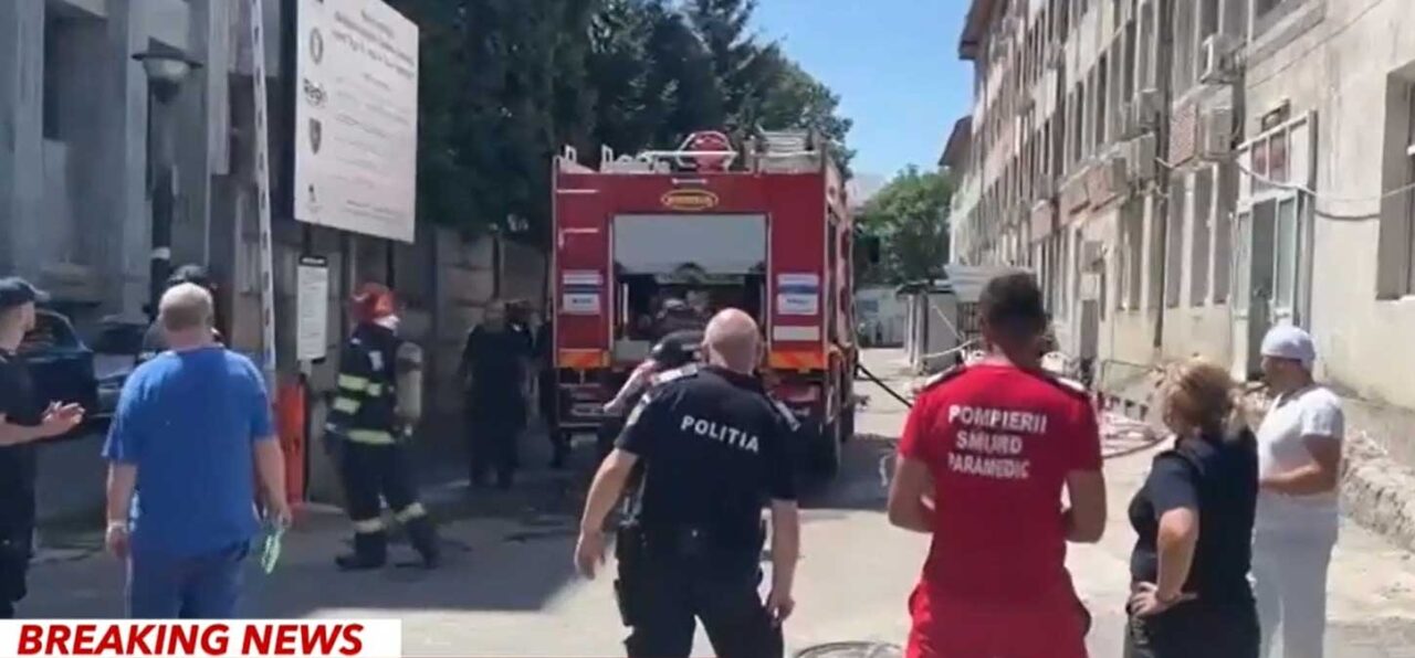 Incendiu la un spital din Târgu Jiu. Pacienții au fost evacuați
