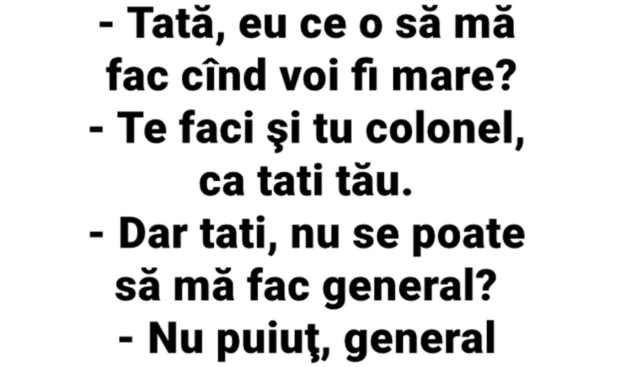 BANCUL ZILEI | „Tati, eu ce o să mă fac când o să fiu mare?”