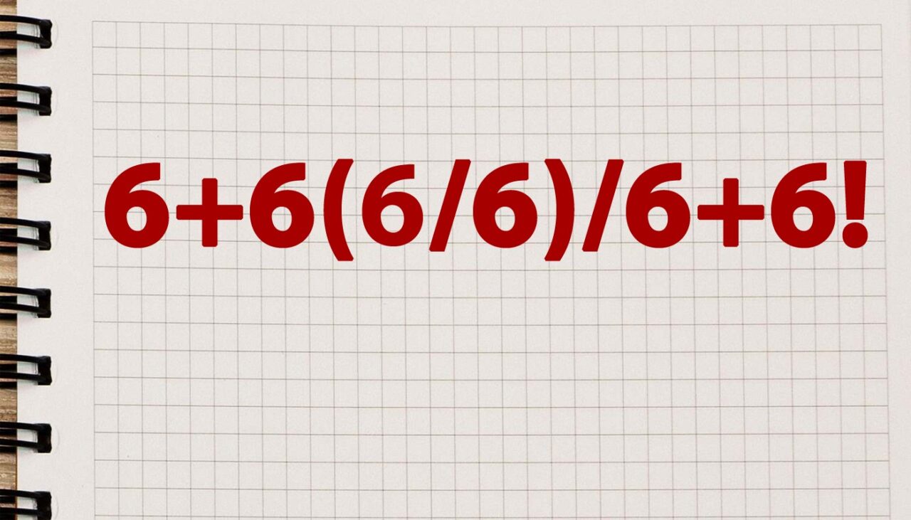 Testul IQ care pune și geniile în dificultate | Rezolvați 6+6(6/6)/6+6!