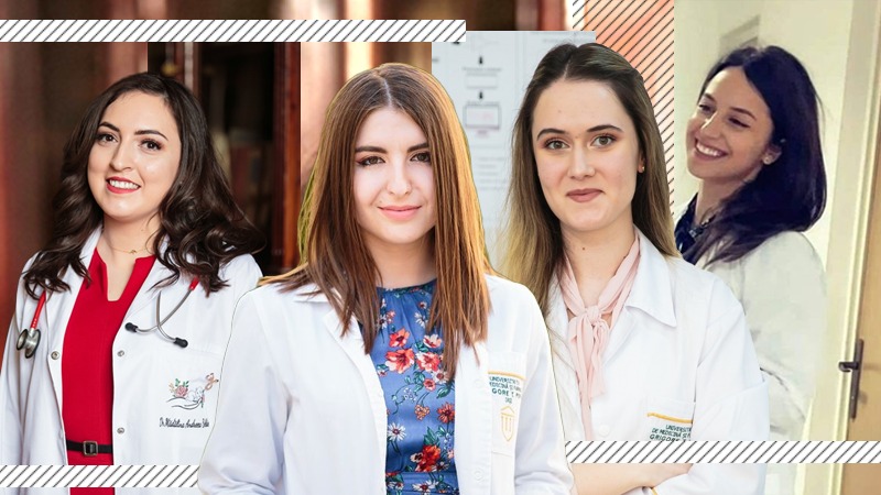 Patru tinere, șefe de promoție la cele mai importante specializări de la UMF Iași, vorbesc despre cum vor munci în România. „Am fost sigură că meseria de medic este cea pe care mi-o doresc”