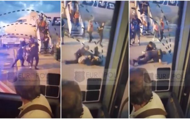 VIDEO | Un român băut a provocat scandal la bordul unui avion care zbura de la Lyon spre București. Ce a pățit la aerizare, pe Aeroportul „Henri Coandă”
