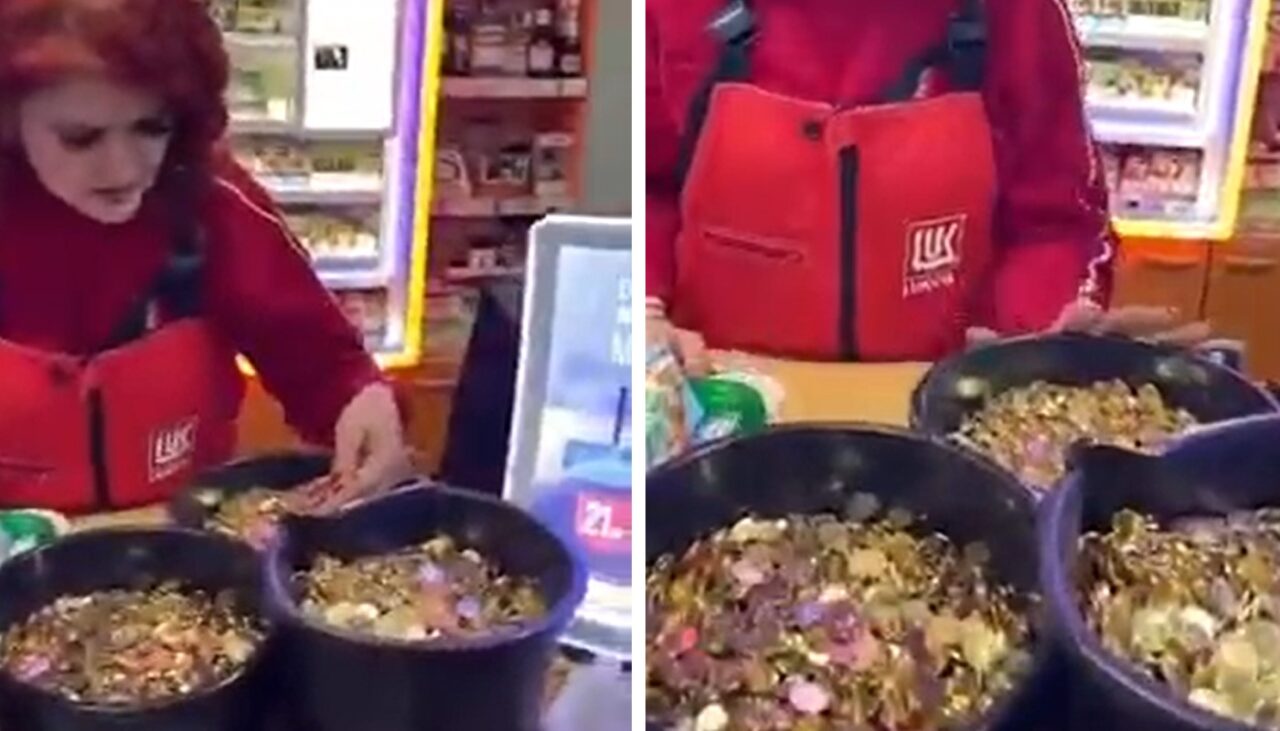 Cum a reacționat casierița unei bezinării din Tecuci, după ce un șofer a plătit „plinul” cu trei găleți cu monede de 50, 10 și 5 bani
