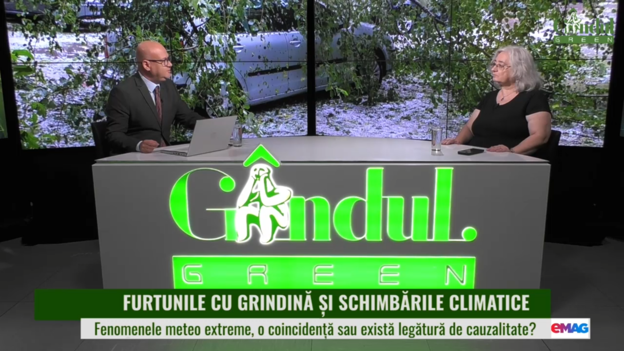 GÂNDUL GREEN | Roxana Bojariu, despre fenomenele meteo extreme din România: „Cu cât avem de-a face cu o cantitate sporită de vapori de apă, cu atât manifestările sunt și ele mai severe”