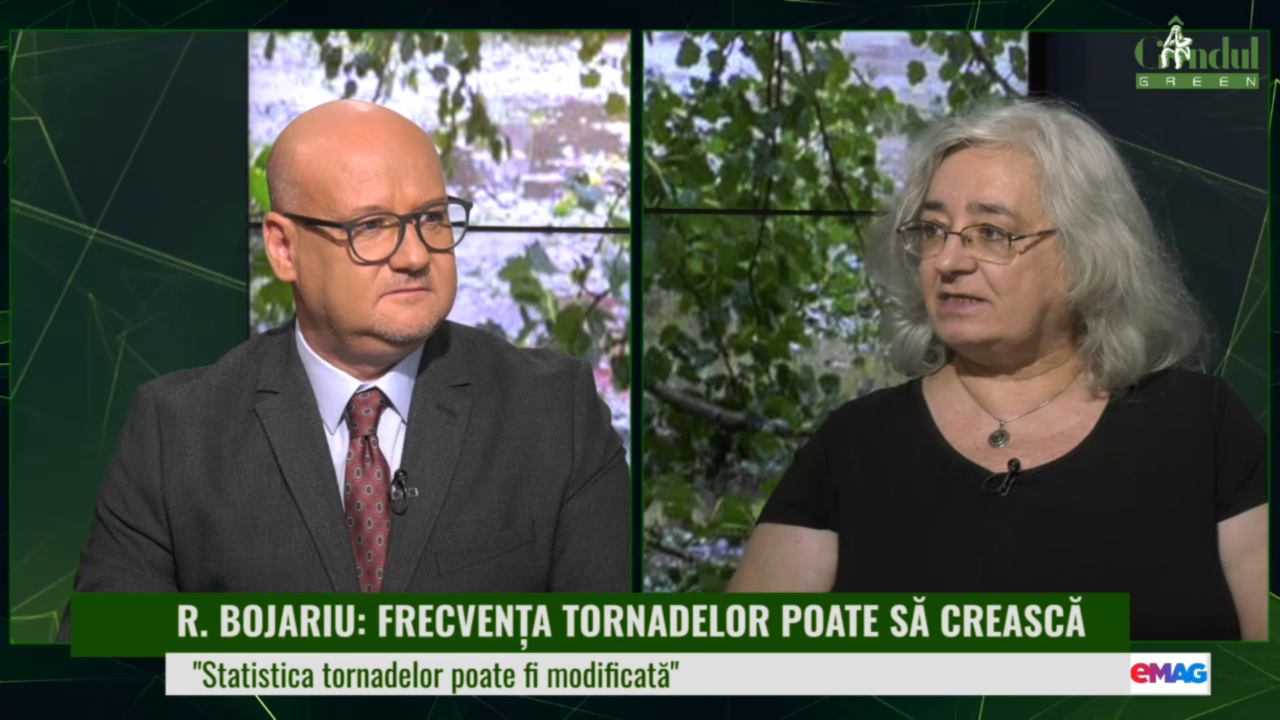 GÂNDUL GREEN | Roxana Bojariu: „Statistica tornadelor e logic să se modifice, inclusiv în Europa și în România, însemnând că frecvența și intensitatea lor ar putea să crească”