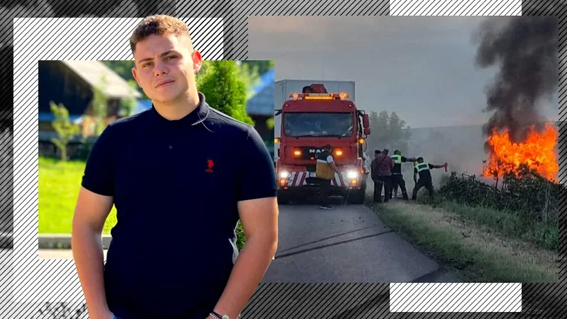 VIDEO | Ultimele clipe ale lui Dănuț, tânărul carbonizat în accidentul de la Lețcani: „Se uita la mine, apoi a început să ardă”