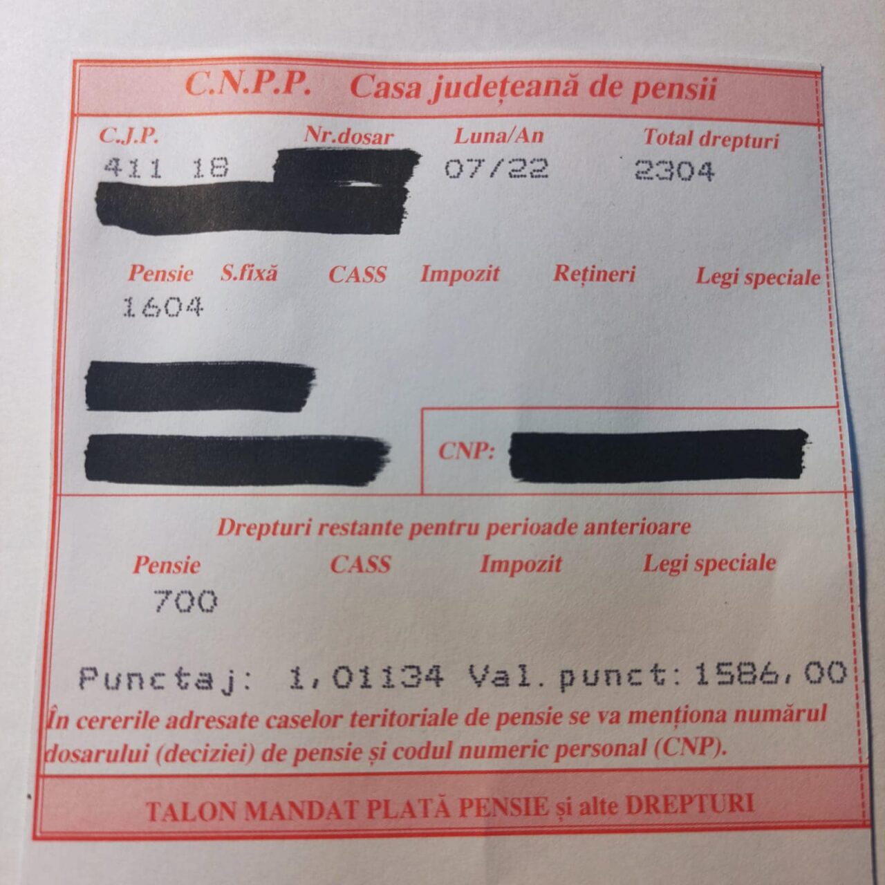 Se tipăresc taloanele de pensie pentru luna iulie, care includ și ajutorul de 700 de lei. Când va începe efectuarea plăților