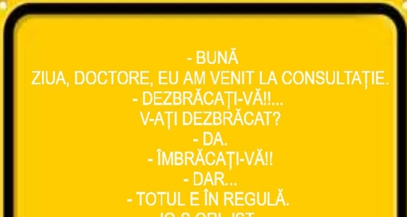 BANC | Bună ziua, doctore, am venit la consultație