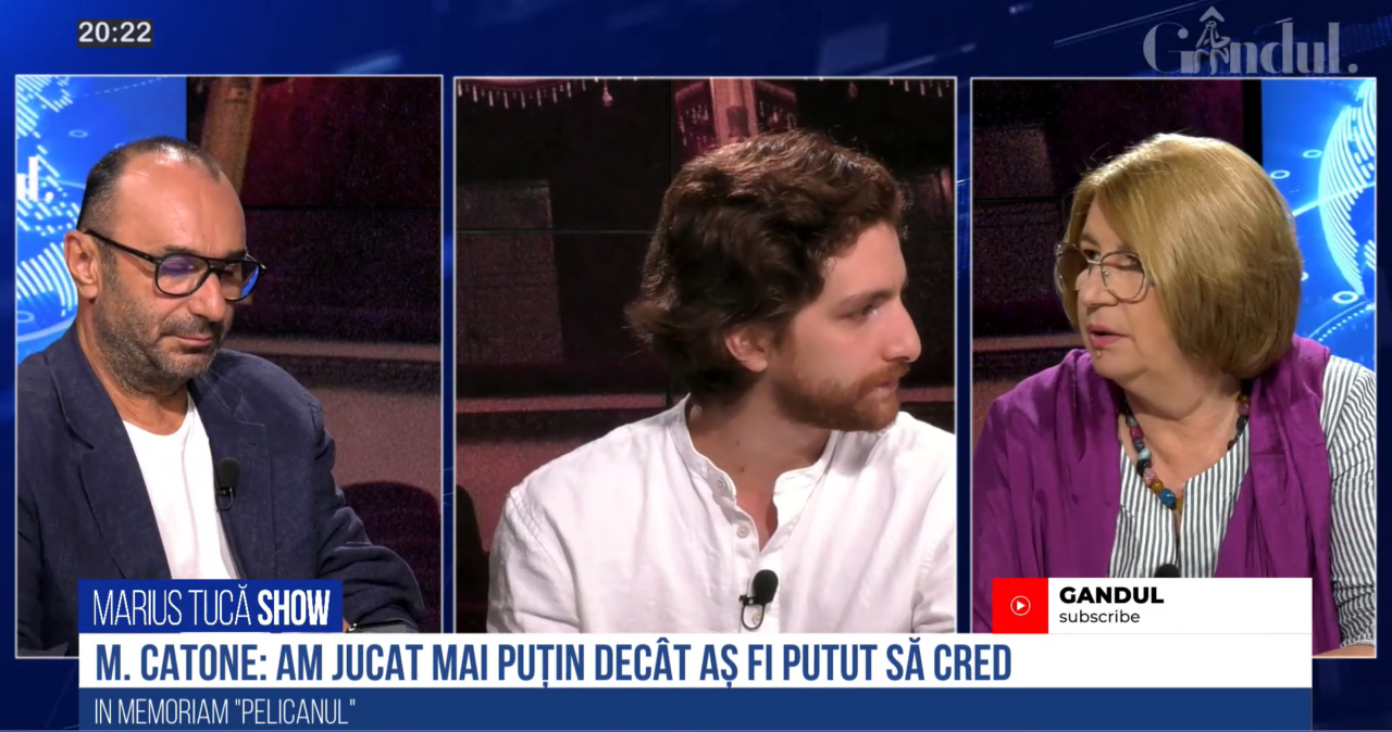 VIDEO | Magda Catone, despre teatrul pe timp de pandemie: „Am jucat mai puțin decât aș fi putut să cred. Mi se pare, însă, că a fost un joc reușit din partea celor care l-au organizat”