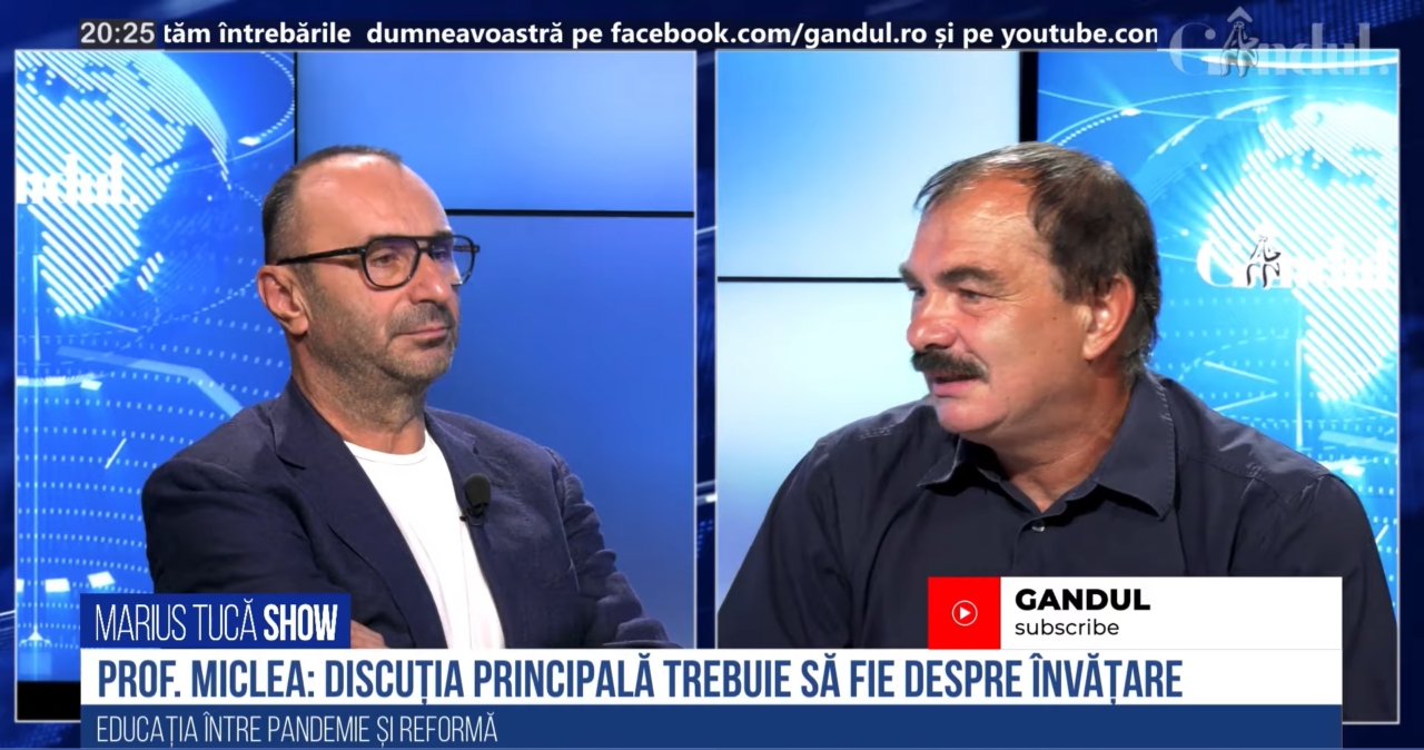 VIDEO | Prof. univ. dr. Mircea Miclea: „Discuția principală trebuie să fie despre învățare și abia după aceea să facem tot felul de scheme de evaluare. Elitele care ne conduc nu sunt rezolutive, ci extractive”