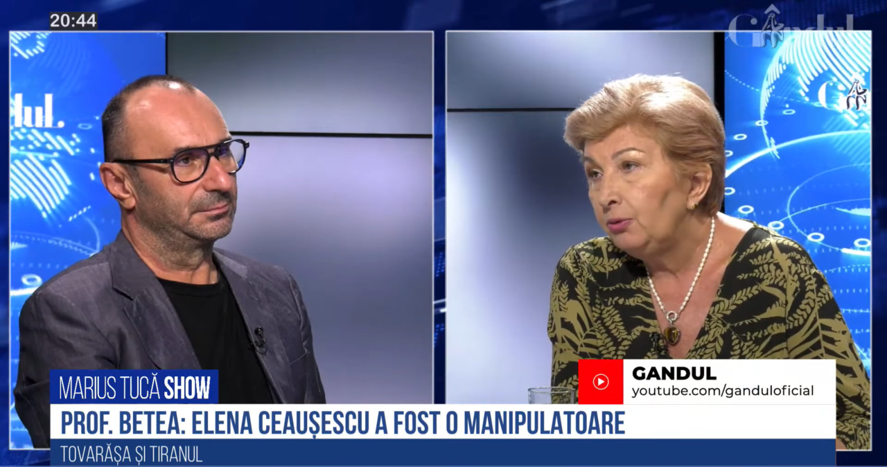 VIDEO | Prof. univ. dr. Lavinia Betea: „Elena Ceaușescu a avut un mare rol în accederea lui Ceaușescu în primul loc din ierarhia partidului, pentru că a fost extraordinar de manipulatoare. S-a erijat într-un fel de cenzor”