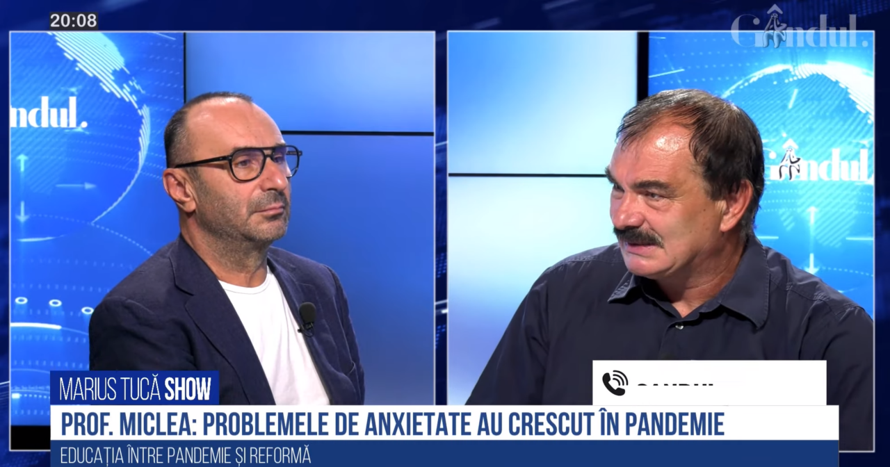 VIDEO | Prof. univ. dr. Mircea Miclea, despre consecințele pandemiei în sistemul educațional: „E o reducere a învățării evidentă, dar la noi e cosmetizată prin examene foarte ușoare. S-a ajuns la o creștere a problemelor de sănătate mintală”