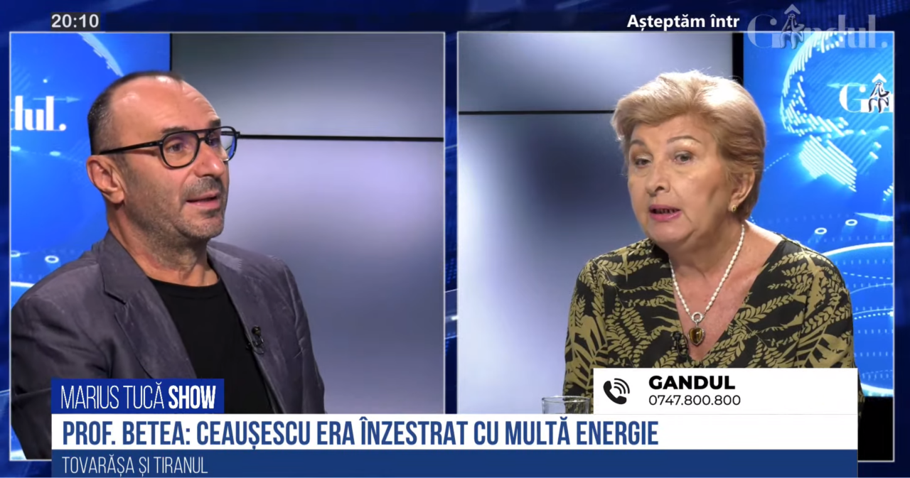 VIDEO | Prof. univ. dr. Lavinia Betea: „Ceaușescu a fost un om înzestrat extraordinar de bine cu o componentă energetică. Avea ideea aceasta, că poți să faci bine pentru ceilalți”
