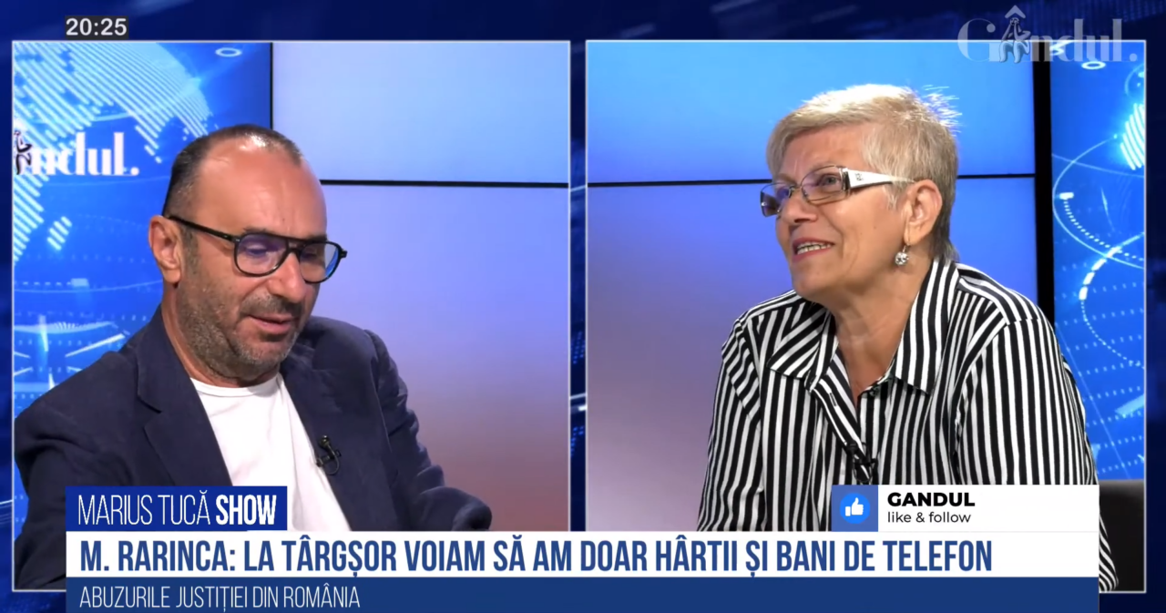 VIDEO | Mariana Rarinca, despre timpul petrecut la Penitenciarul de Femei Târgșor: „Pentru mine era important să am plicuri, hârtie de scris și bani de telefon. Norocul meu a fost că am cunoscut-o pe Angela Nicolae”