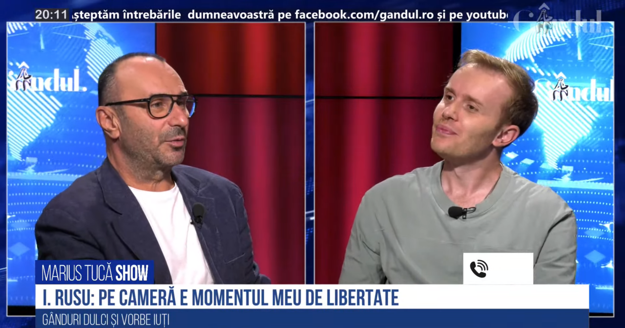 VIDEO | Ionuț Rusu: „Pe cameră, e momentul meu de libertate, acolo evadez din timiditate. Încerc să impregnez cât mai mult din personalitatea mea și în diversele personaje pe care le interpretez”